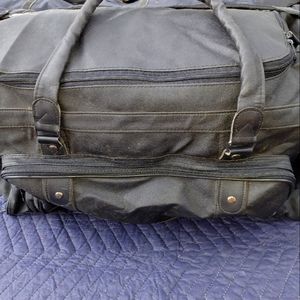 Black leather like Duffle Bag